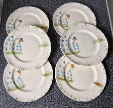 *Grindley England*  Cream Petal Vintage 7 Inch Side Plates x6 