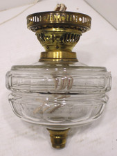 Victorian Period Glass Oil Lamp Reservoir With Twin Burner