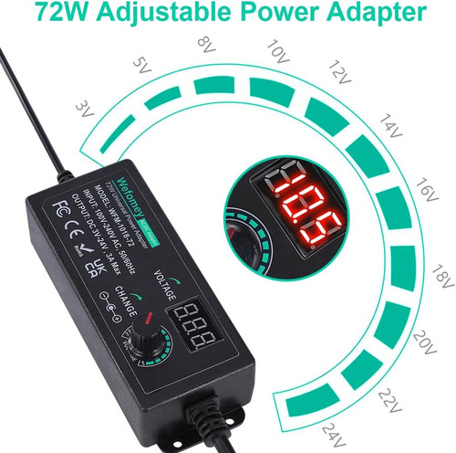 Adjustable 24v dc - 3v-24v, ac/dc