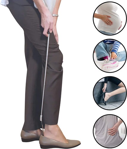 Shoe horn long handle - horn,