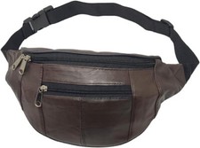 Leather waist bum bag fanny - leather,