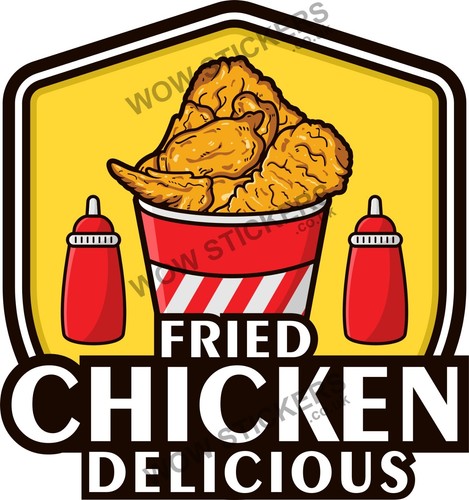 Fried chicken sticker - fried,
