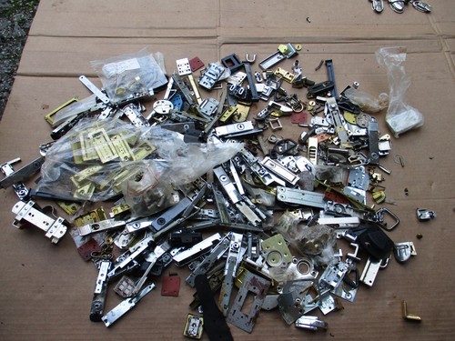 Vintage luggage lock parts - lock, lot