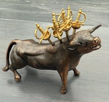 Vintage Toledo Spain cocktail sword Bull set (6 Cocktail  Sticks)