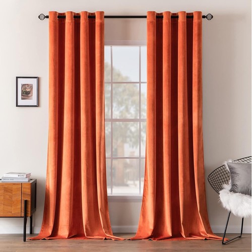 Miulee velvet eyelet curtains - miulee,
