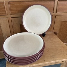 6 Denby Juice Lemon Yellow Dinner Plate  10 5/8" Diameter