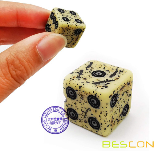 Bone dice set 16mm - dice,