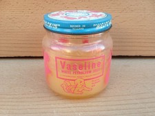Vintage Vaseline Plastic Jar Petroleum Jelly HALF FULL 8cm High Drama Stage Prop