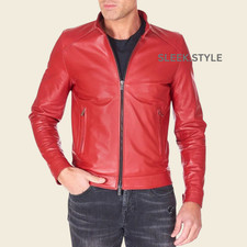 Mens leather jacket handmade - leather,