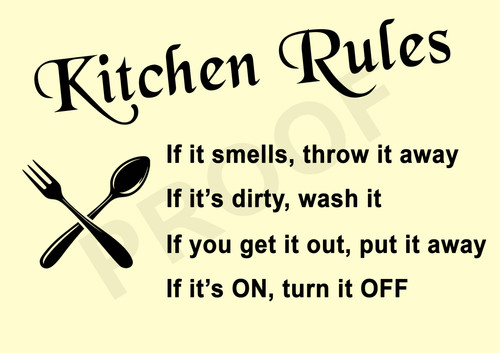 Kitchen rules retro metal - retro, sign