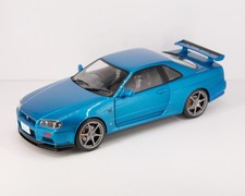 Solido 1/18 1999 Nissan Skyline GT-R R34 bayside blue excellent condition w box