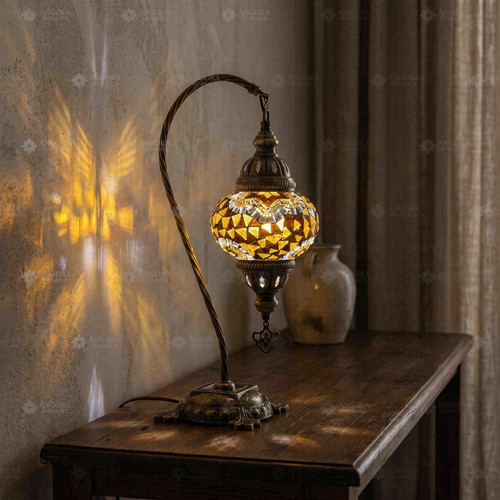 Amber turkish mosaic table - turkish,