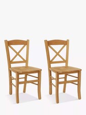 John Lewis Clayton Beech Wood Dining Chairs, Set of 2, Natural