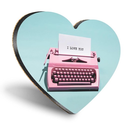 Heart mdf coaster - heart, pink