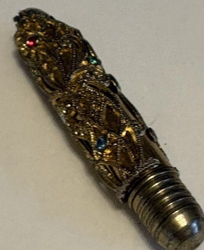Vintage jeweled writing pen - jeweled,