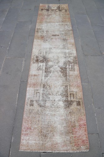 Runner rug 3x10 brown white - rug, 2.3x10,