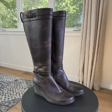 UGG Irmah Brown Weatherproof Knee High Wedge Boots Women’s Size 7 GUC