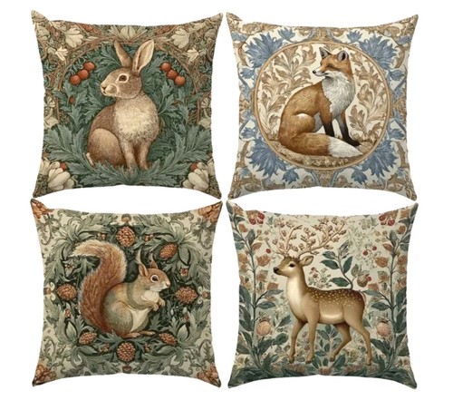 4pc set wildlife cushion - set,