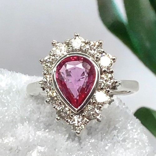 18ct gold rose pink sapphire - pink, &