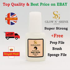 10g EXTRA STRONG NAIL GLUE with Brush?CLEAR GLUE Acrylic?False Nail Tips?