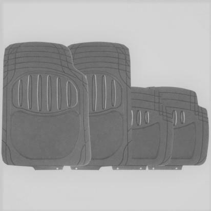 Grey rubber carpet - grey, set