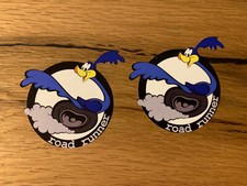 2x ROAD RUNNER Decal USA V8 Hot Rod Old School Retro Airride Bus Sticker #536