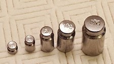 5 PCS 1G 2G 5G 10G 20G GRAMS PRECISION CHROME CALIBRATION SCALE WEIGHT SET KIT