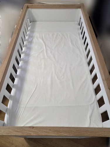 White slatted nursery cotbed - slatted,