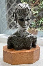 Possibly by Karin Jonzen Museum Quality Bronze Bust of a girl, unsigned.