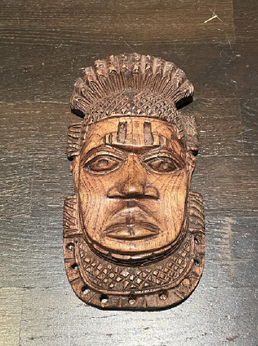 Hand carved nigerian wooden - nigerian,