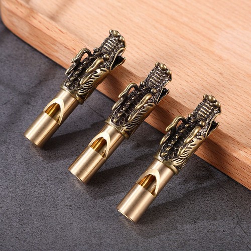 2pcs brass dragon head - brass, whistle