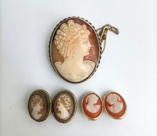 Vintage cameo broach in silver