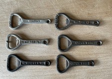 6 CROWN CORK BOTTLE OPENERS, Inc,  THORBEN, HUNTSMAN ALES & WHITBREAD
