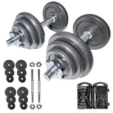 SPORTINATOR "Machine" Cast Iron Steel Dumbbell Dumbbell Set 20kg with Case New
