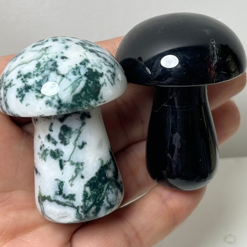 2pcs mushroom shaped natural - 2pcs,