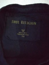True Religion Boys Youth T/Shirt Top Size SS Navy Navy