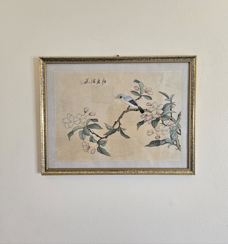 Vintage chinese silk painting - silk,