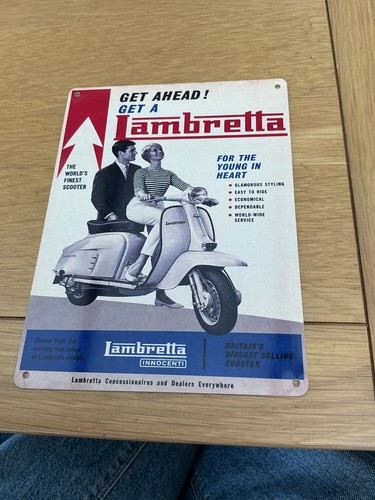 Lambretta scooter metal wall - lambretta,
