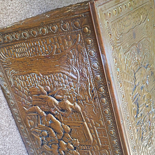 Antique embossed brass metal - embossed,