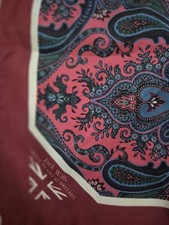 Jack Wills NWT 100% Silk Square Scarf Gorgeous Red Colours Great ?