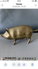 Hollow Brass Tone 16cm Pig