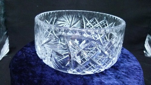 Lead crystal bowl pin wheel - lead, bowl,