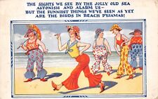 OLD  COMIC POSTCARD SEASIDE USED GOOD GOOD PLUS