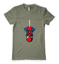 Marvellous Hanging Spiderman Superhero Web Personalised Unisex Adult T Shirt