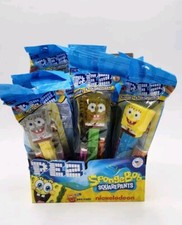 SpongeBob 12 Pez Dispensers Yellow, Yellow Crystal, Clear Glitter New Full Box