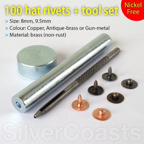 100 hat rivets tool set - hat, +