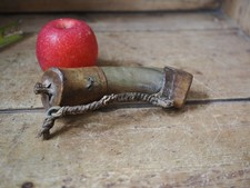 Sheep Horn And Leather Flintlock Wadding Case