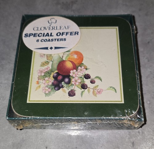 Cloverleaf coaster set fruit - cloverleaf,