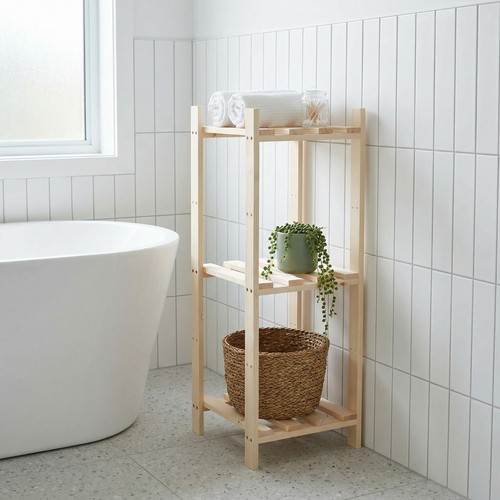 Solid pine slatted storage - pine,