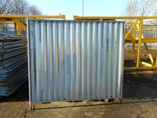Solid Galv Steel Temporary Site Fence Panels / Hoarding Panels 2.000 Mtr High x